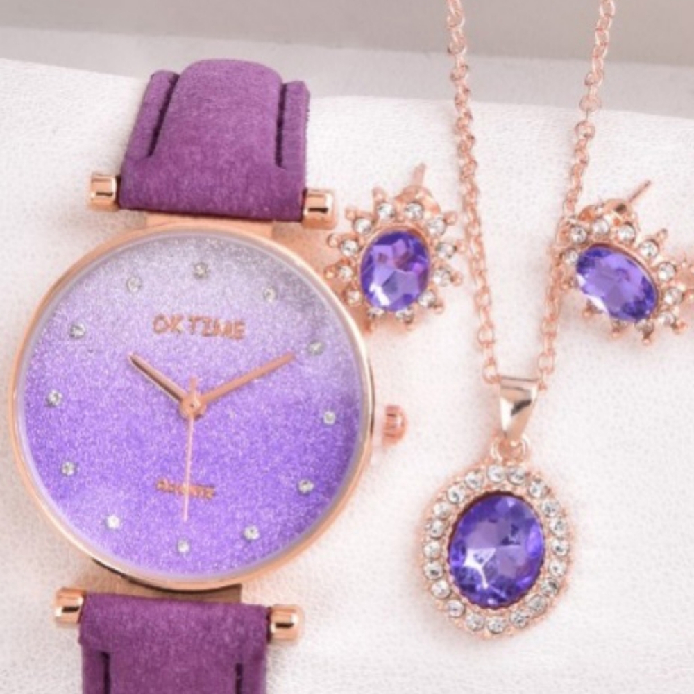 Bonus purple watch with matching set